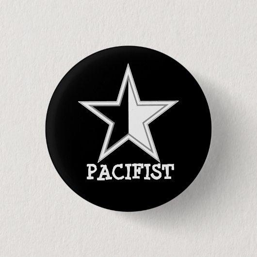 Anarcho-Pazifist Stern-Knopf Button (Vorderseite)