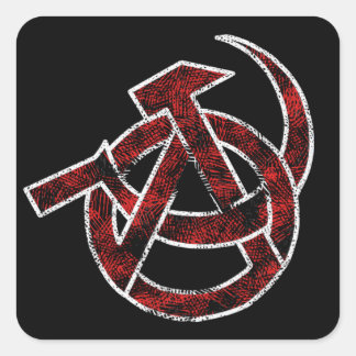 Anarcho-Syndikalismus Anarcho-Kommunistisch erschü Quadratischer Aufkleber