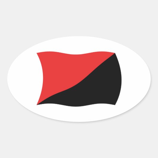 Anarcho-Syndikalismus-Flag-Aufkleber Ovaler Aufkleber (Vorderseite)