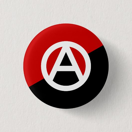 Anarcho-Syndikalismus Symbol-Knopf, Button (Vorderseite)