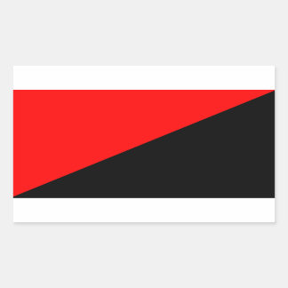 Anarcho-Syndikalist-Flag-Aufkleber Rechteckiger Aufkleber