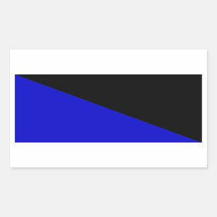 Anarcho-Transhumanist Flagge Rechteckiger Aufkleber