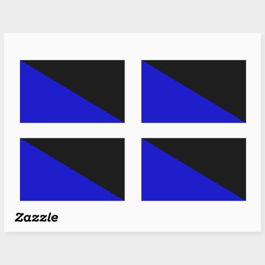 Anarcho-transshumanistische Flagge Rechteckiger Aufkleber (Blatt)