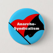 Anarchosyndikalismus Flaggenknopf Button (Vorderseite)