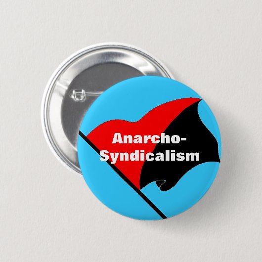 Anarchosyndikalismus Flaggenknopf Button (Vorne & Hinten)