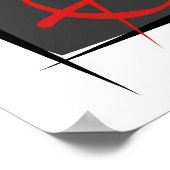 Anarchy Brush Flag Poster (Ecke)