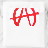 Anarchy Graffiti Rechteckiger Aufkleber (Tasche)