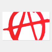 Anarchy Graffiti Rechteckiger Aufkleber (Vorderseite)