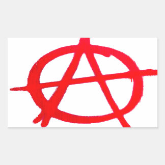Anarchy Graffiti Rechteckiger Aufkleber