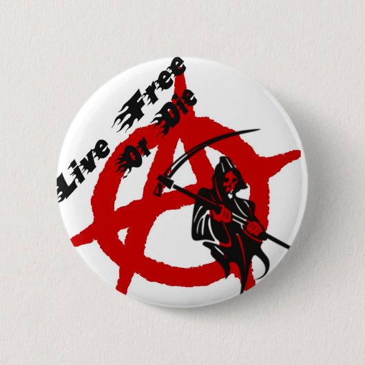 Anarchy Grim Sensenmann Button (Vorderseite)