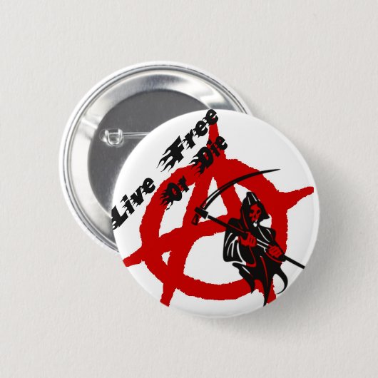 Anarchy Grim Sensenmann Button (Vorne & Hinten)