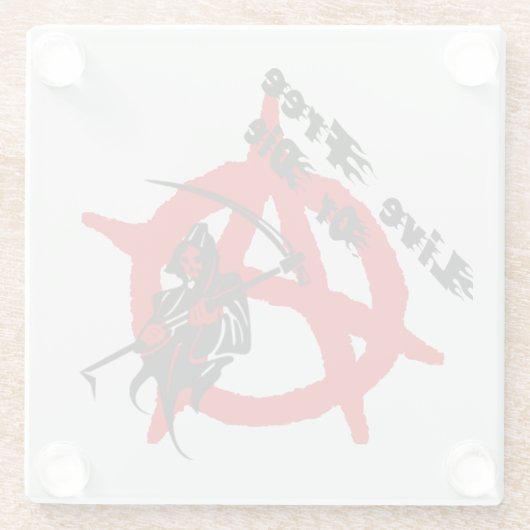 Anarchy Grim Sensenmann Glasuntersetzer (Rückseite)