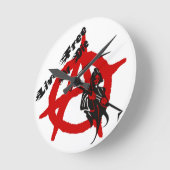 Anarchy Grim Sensenmann Runde Wanduhr (Winkel)