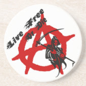 Anarchy Grim Sensenmann Sandstein Untersetzer (Vorne)