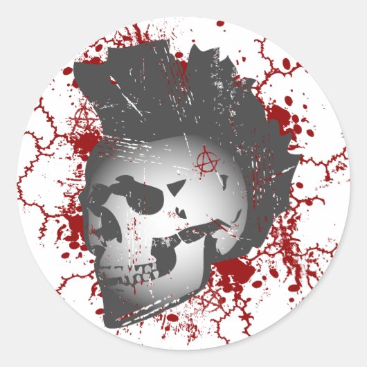 Anarchy Mohawk Skull Stickers (Vorderseite)