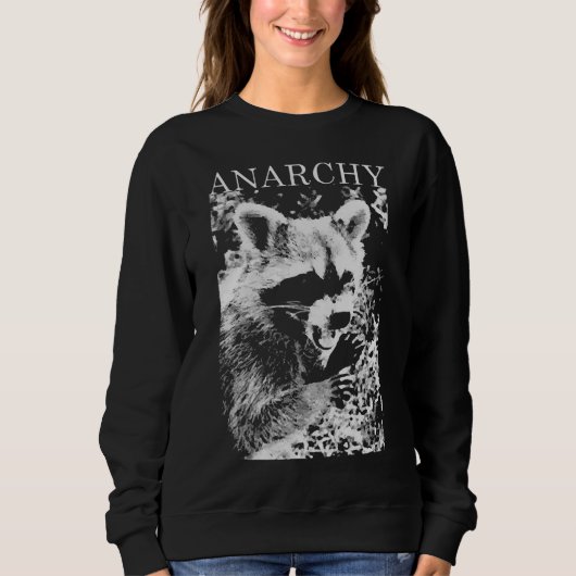 ANARCHY RACCOON FUNNY SWEATSHIRT (Vorderseite)