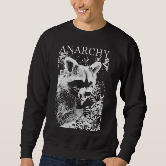 ANARCHY RACCOON FUNNY SWEATSHIRT (Vorderseite)