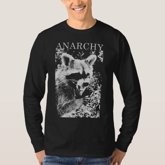 ANARCHY RACCOON FUNNY T-Shirt (Vorderseite)