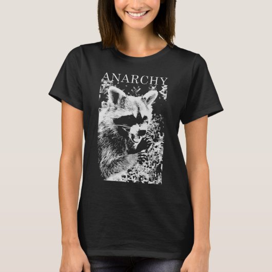 ANARCHY RACCOON FUNNY T-Shirt (Vorderseite)