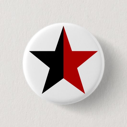Anarchy Star Klassisch (schwarz / rot) Button (Vorderseite)