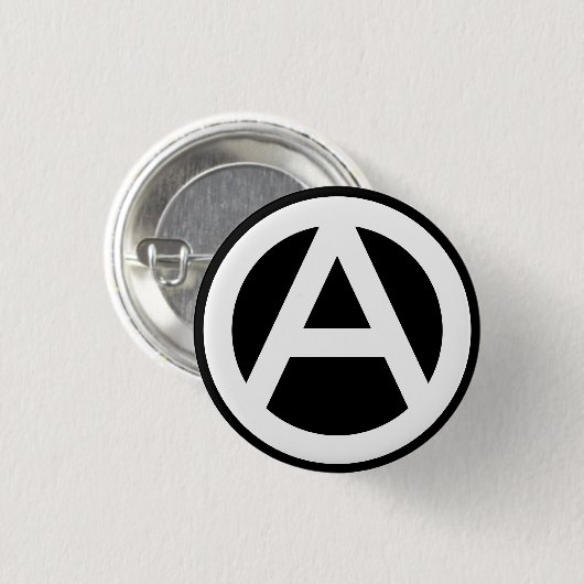 Anarchy Symbol Klassisch (schwarzer Hintergrund) Button (Vorne & Hinten)