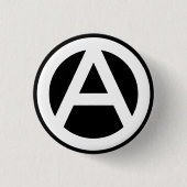 Anarchy Symbol Klassisch (schwarzer Hintergrund) Button (Vorderseite)