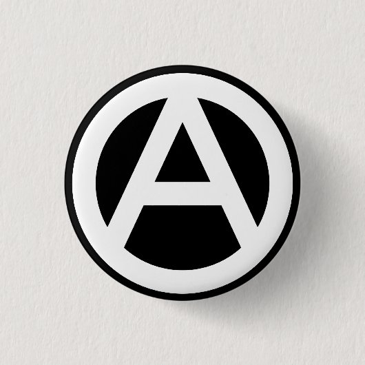 Anarchy Symbol Klassisch (schwarzer Hintergrund) Button (Vorderseite)