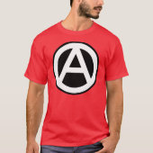 Anarchy Symbol Klassisch (schwarzer Hintergrund) T-Shirt (Vorderseite)