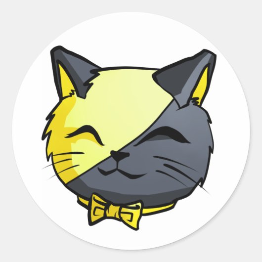 AnarKitty Chibi Anarchyball Cat Sticker - AnCap (Vorderseite)