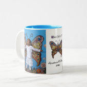 Anastacia u. Marco Schmetterlings-Tasse Zweifarbige Tasse (Vorderseite Links)