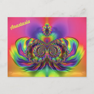 ANASTASIA ~ 3D-Entwurfsmuster ~ Mehrfarben Postkarte