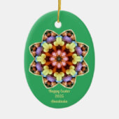 ANASTASIA ~ EASTER EGG ~ Kaleidoskop Green ~ Keramik Ornament (Vorne)
