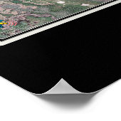 Anastasia Island Florida vom Satelliten-Weltraumpl Poster (Ecke)