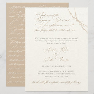 Anastasia & John Surridge Custom Wedding Einladung