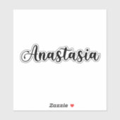 Anastasia Name - Handgeschriebene Kalligrafie Aufkleber (Blatt)
