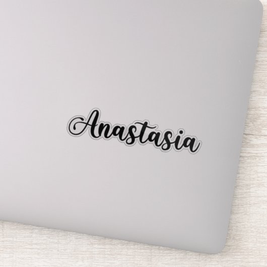 Anastasia Name - Handgeschriebene Kalligrafie Aufkleber (Detail)