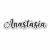 Anastasia Name - Handgeschriebene Kalligrafie Aufkleber (Vorderseite)