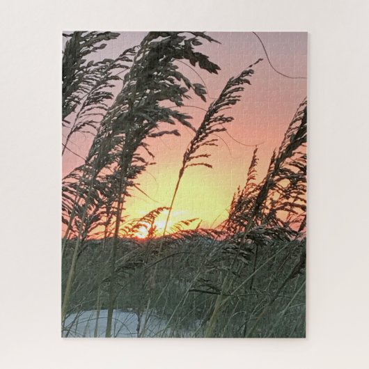 Anastasia Sea Oat Sunset in Florida Puzzle (Vertikal)