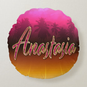 Anastasia Vorname Name golden pink Kissen