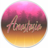 Anastasia Vorname Name pink Aufkleber Sticker (Vorderseite)