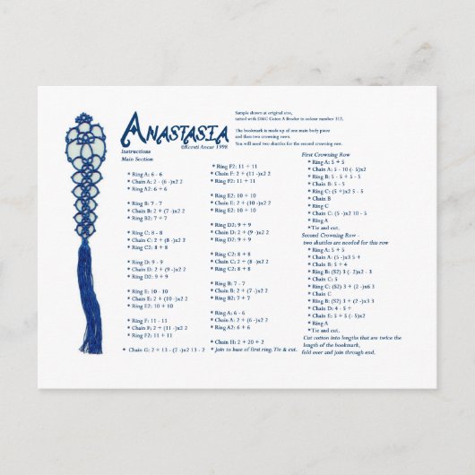 Anastasie Postkarte (Vorderseite)