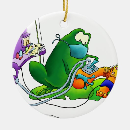 Anästhesie-Frosch-Verzierung Keramik Ornament (Vorne)