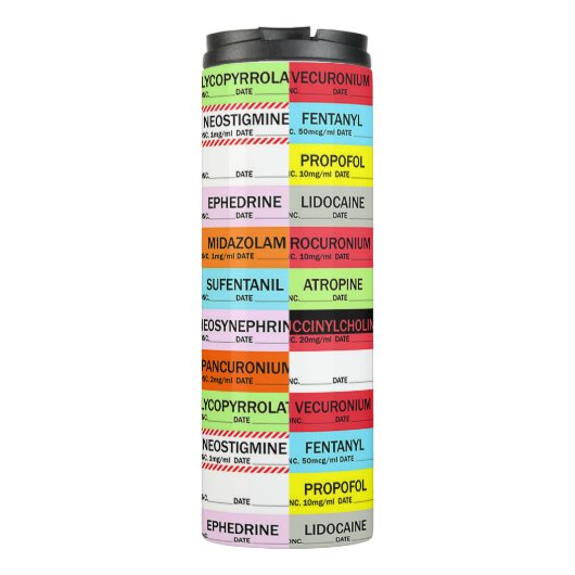 Anästhesie Labels Tasse (Rückseite)