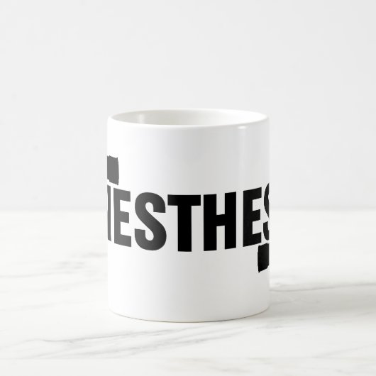 Anästhesie-Mac-Blatt Kaffeetasse (Mittel)