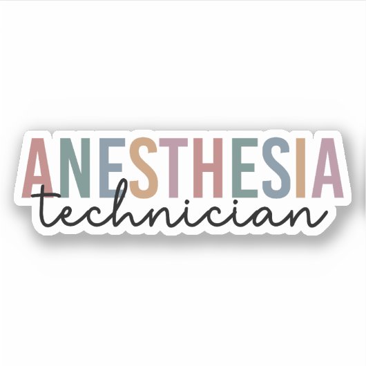 Anästhesie Technischer Retro Anästhetikum Tech Aufkleber (Vorderseite)