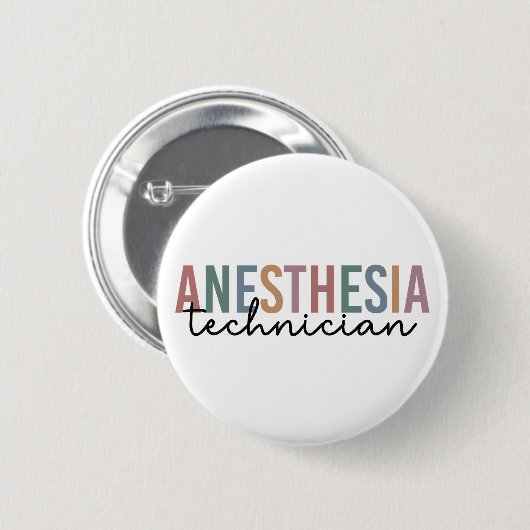 Anästhesie Technischer Retro Anästhetikum Tech Button (Vorne & Hinten)