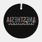 Anästhesie Technischer Retro Anästhetikum Tech Ornament Aus Glas (Rückseite)