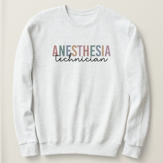 Anästhesie Technischer Retro Anästhetikum Tech Sweatshirt (Design vorne)