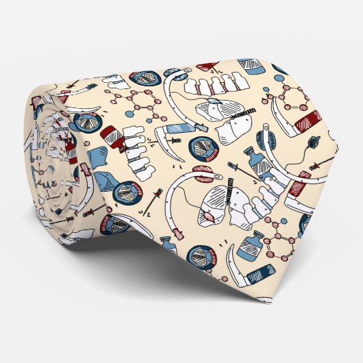 Anästhesie Vibes on Cream Krawatte (Gerollt)