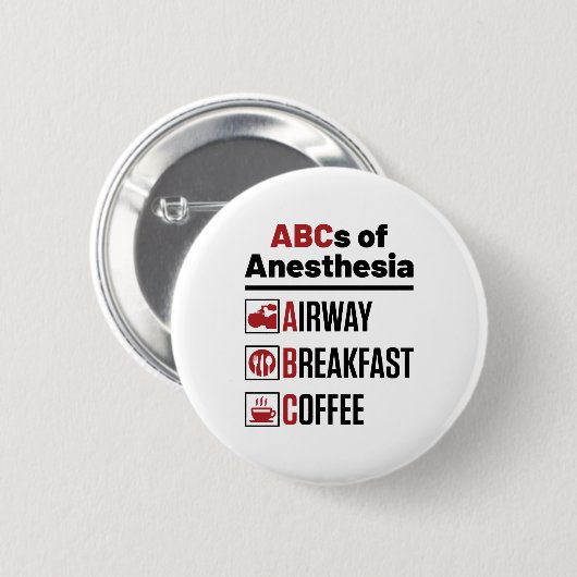 Anästhesiologe Anästhesiologie Doktor Nurse Funny Button (Vorne & Hinten)